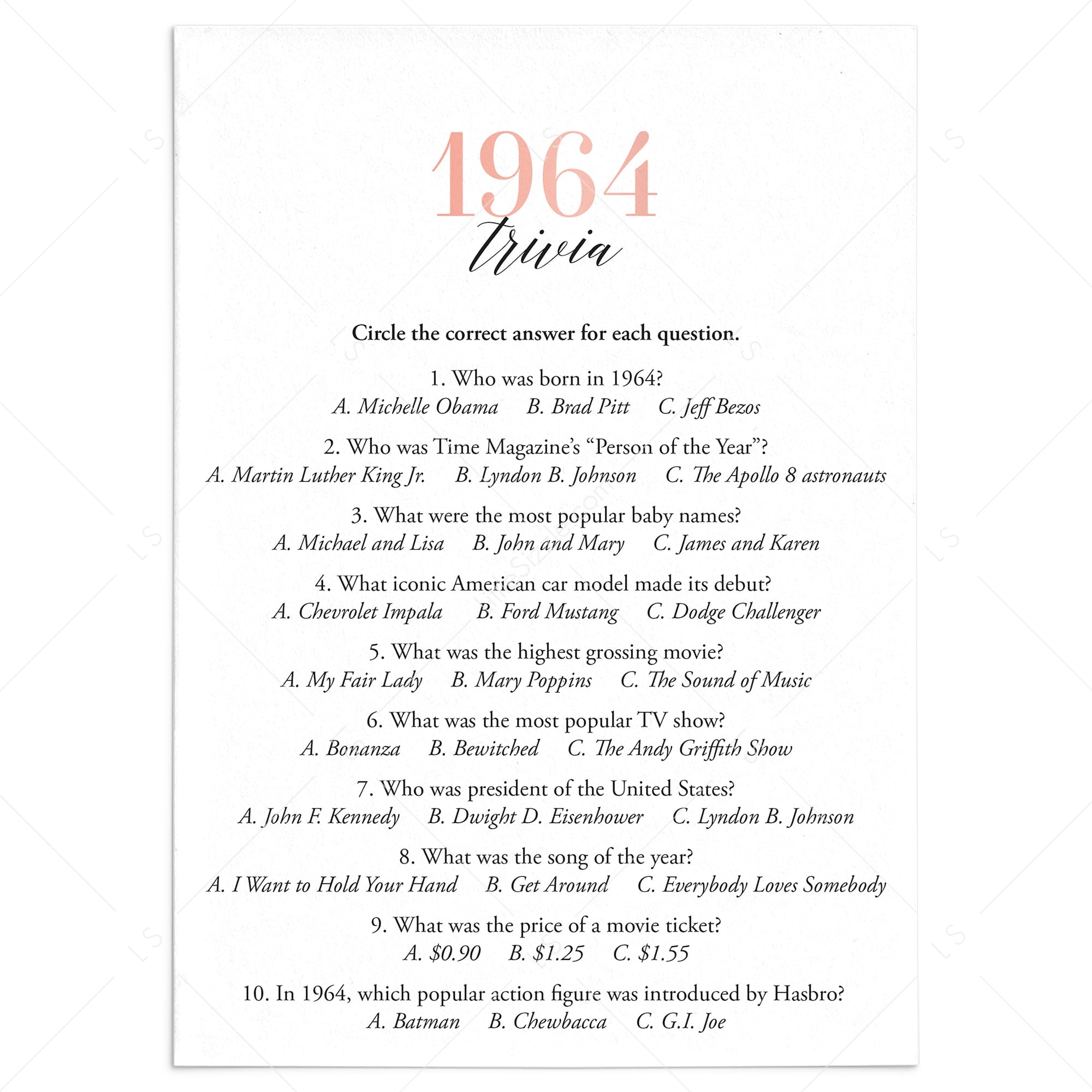 free printable quiz questions 2021
