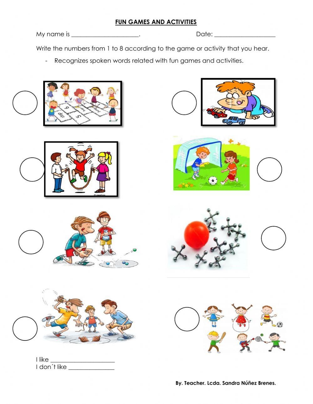 fun activities worksheet for kids