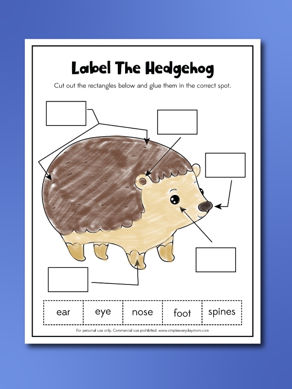 Free Hedgehog Printables