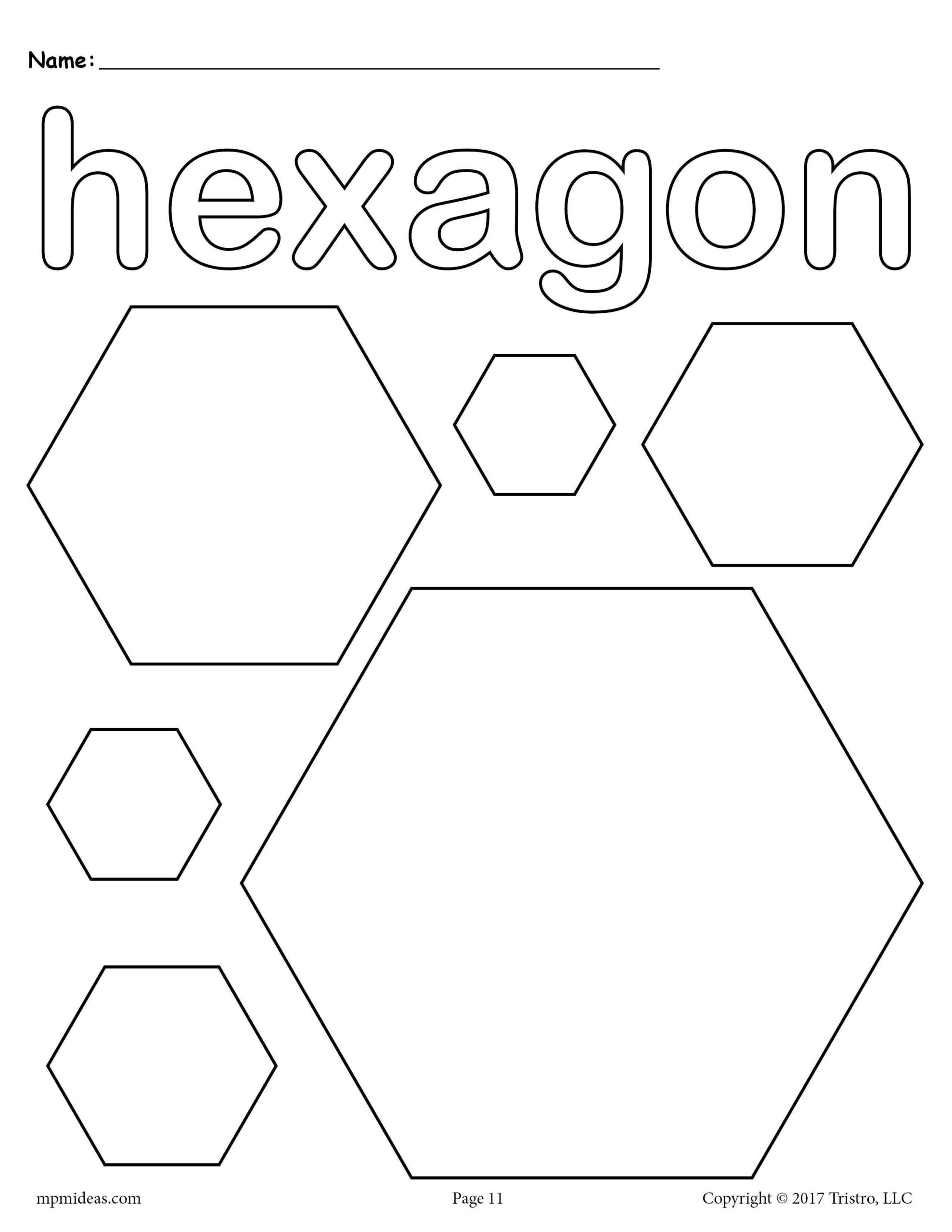 free printable hexagons