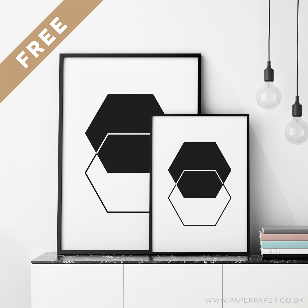 Free hexagons Printable Wall Art Angie Muldowney