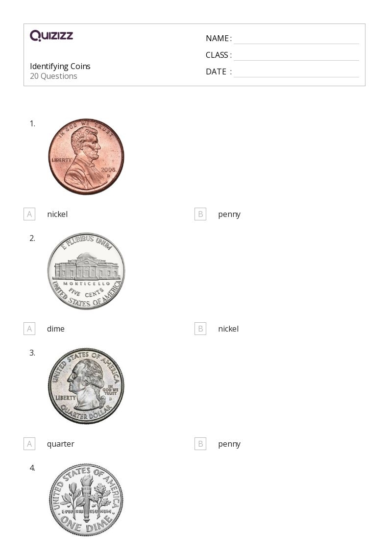 Free Identifying Money Worksheet Printable Download Free Identifying 