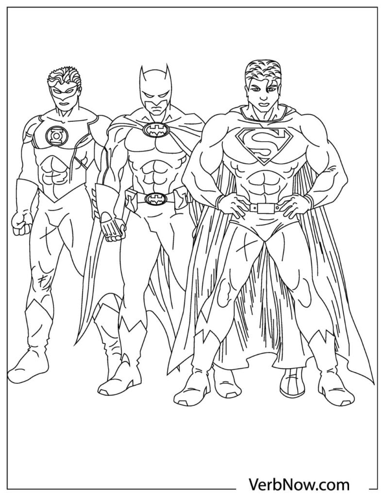 Free JUSTICE LEAGUE Coloring Pages For Download Printable PDF VerbNow