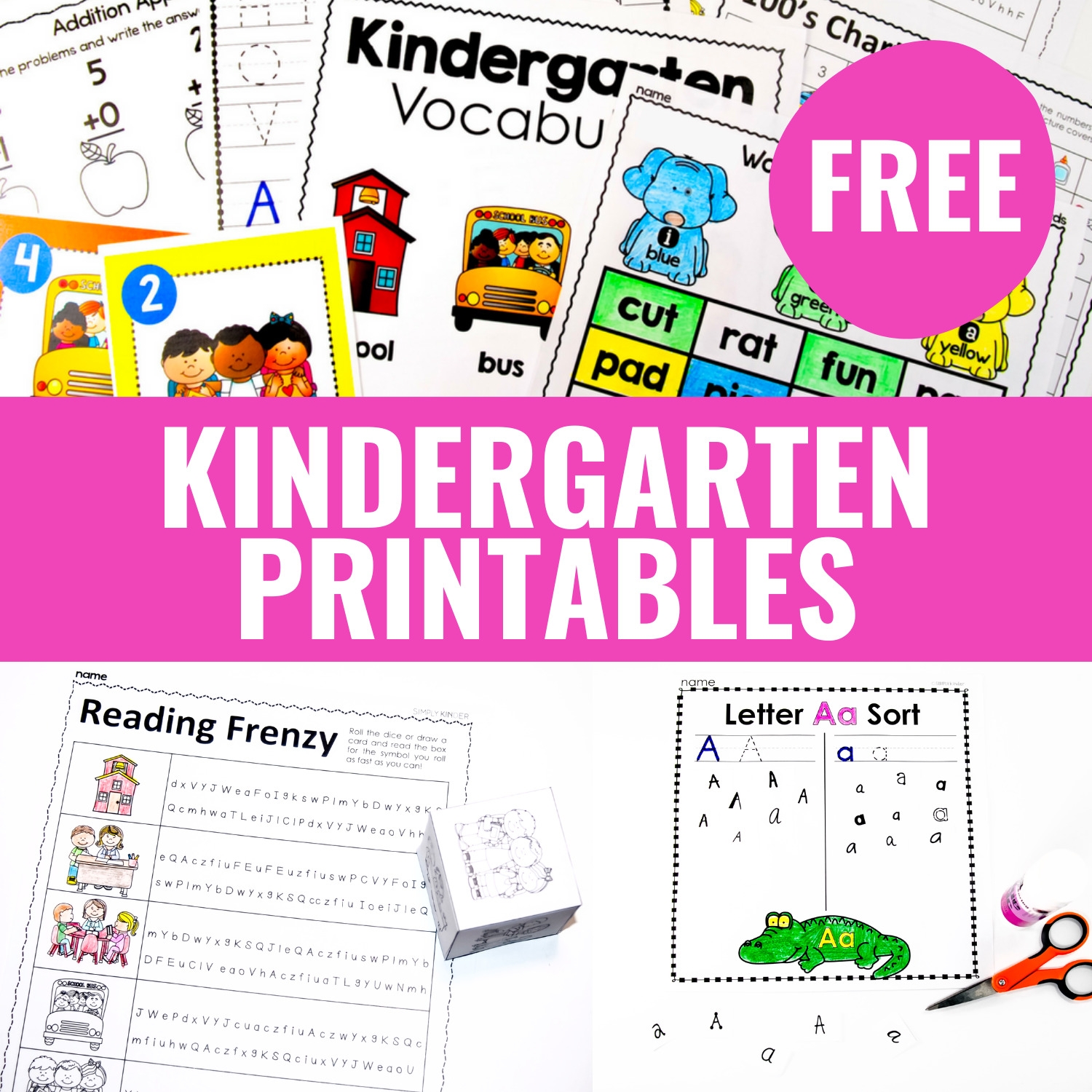 Free Kindergarten Activities And Worksheets Simply Kinder 