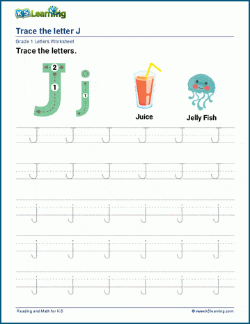 Free Kindergarten Letter J Worksheets Printable PDF Worksheets Library