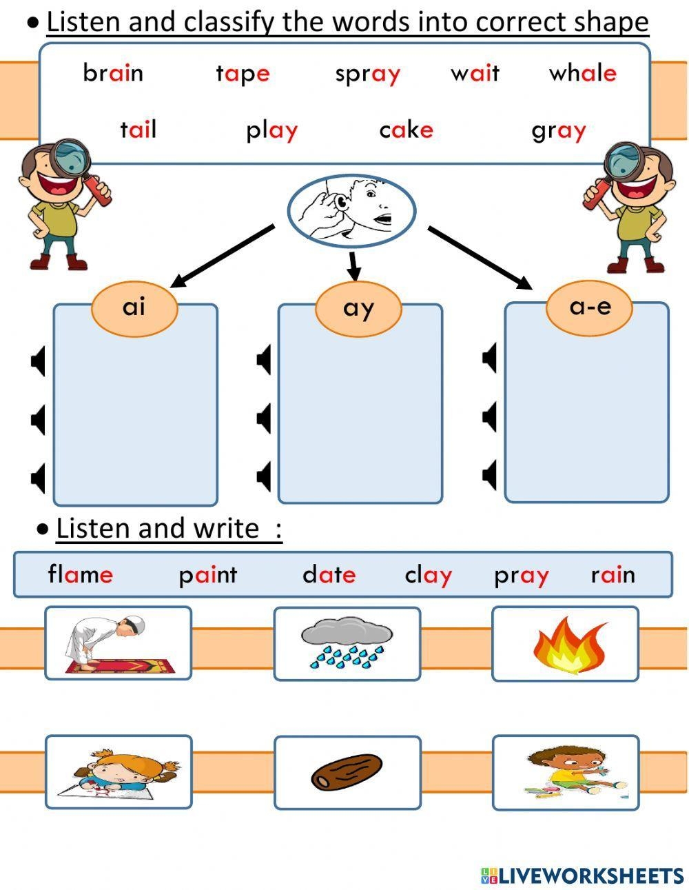 Free Kindergarten Phonics Worksheets Connecting Spoken Phonics 