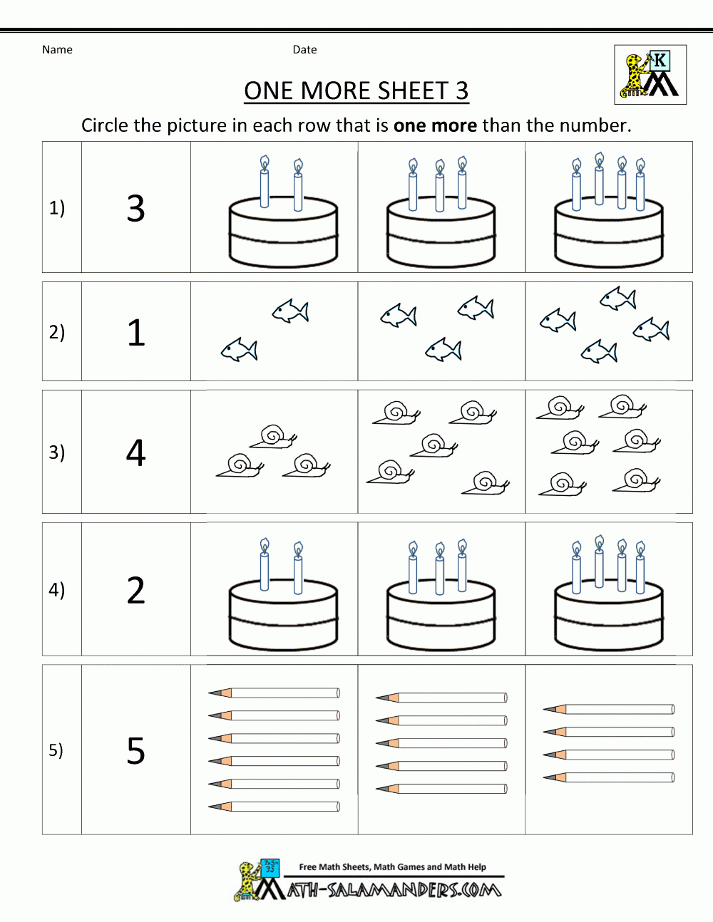 Free Kindergarten Worksheets Kindergarten