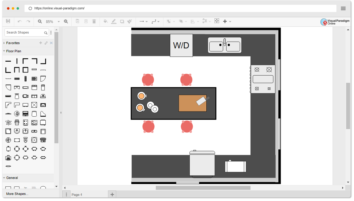 Free Kitchen Floor Plan Template