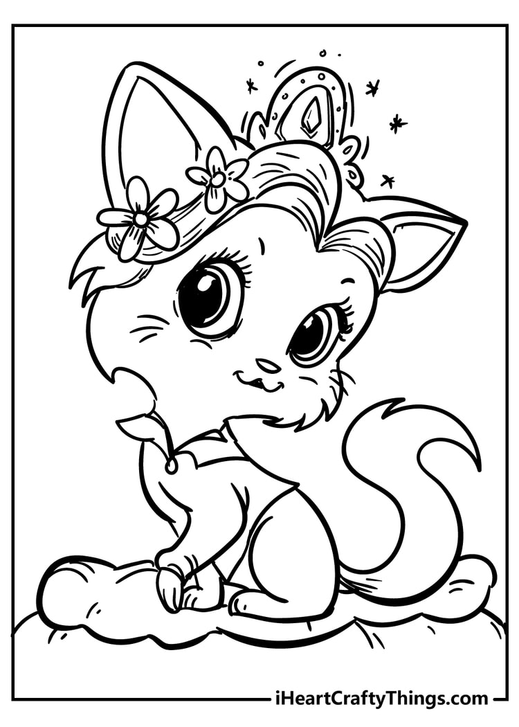 free kitty cat coloring pages
