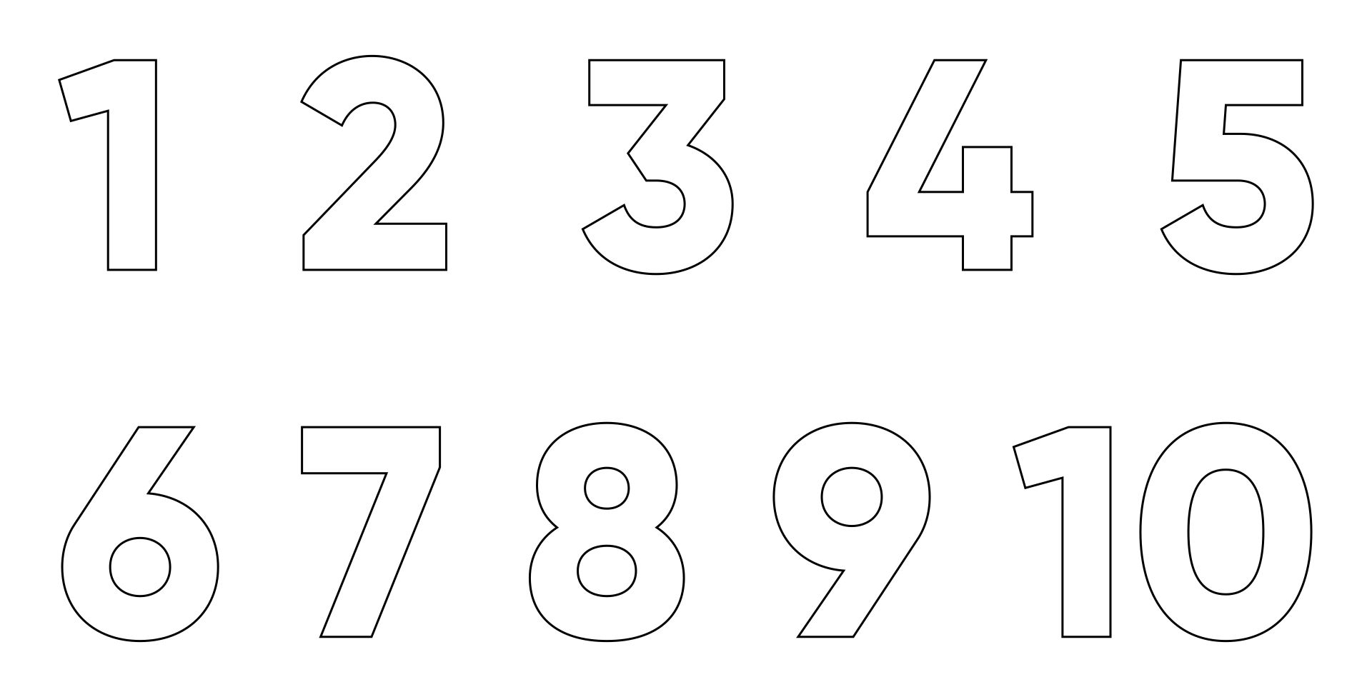 free printable large number 1