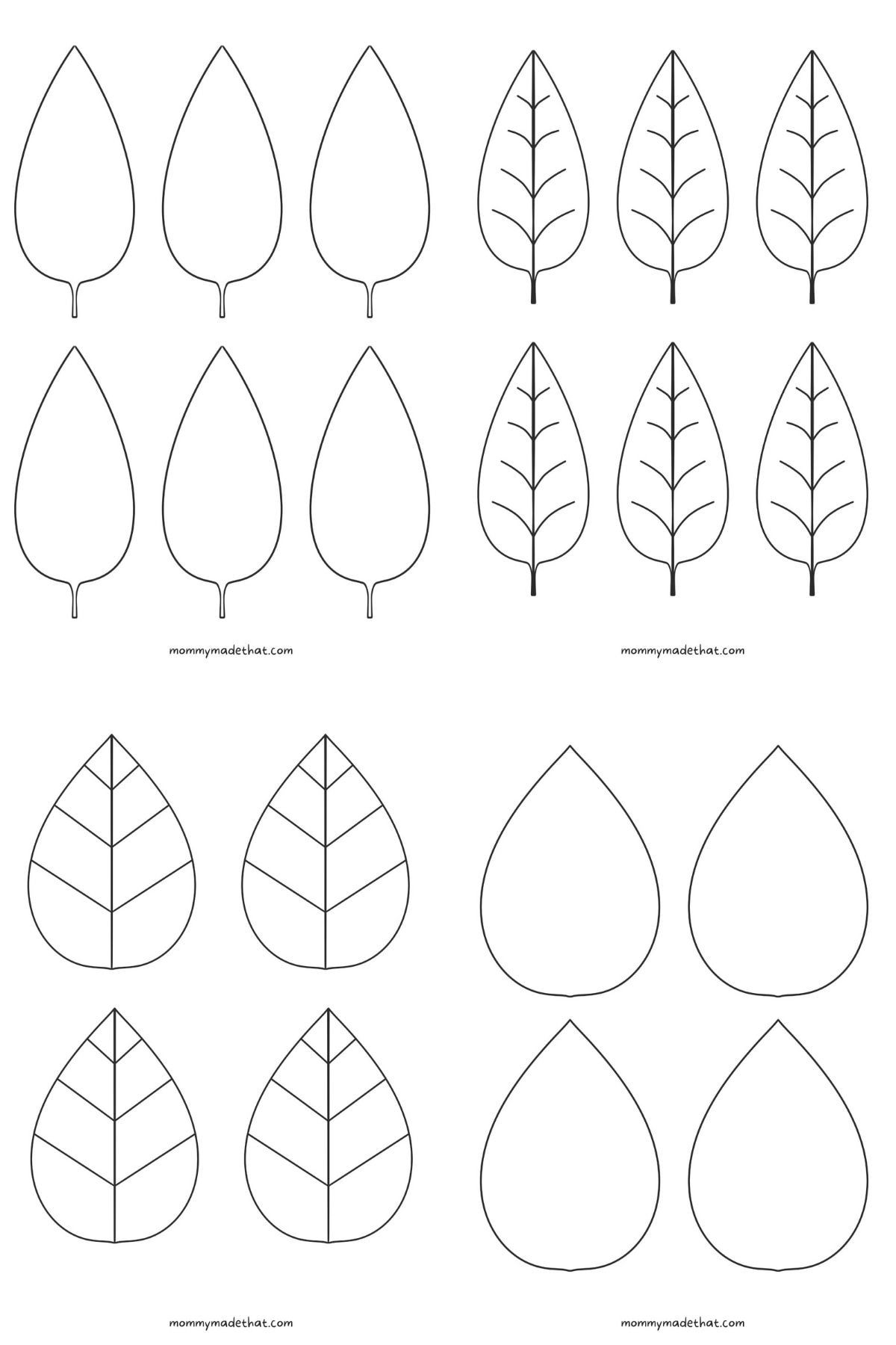 Free Leaf Templates Outlines Tons Of Printables Leaf Template 