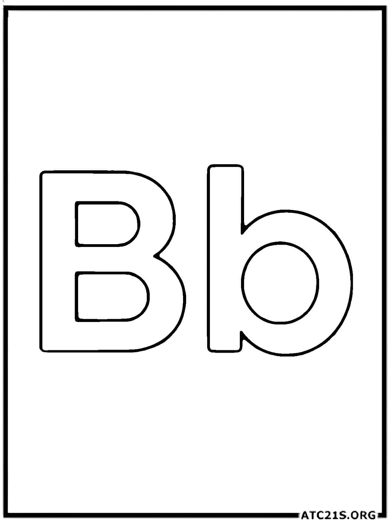 capital b coloring page
