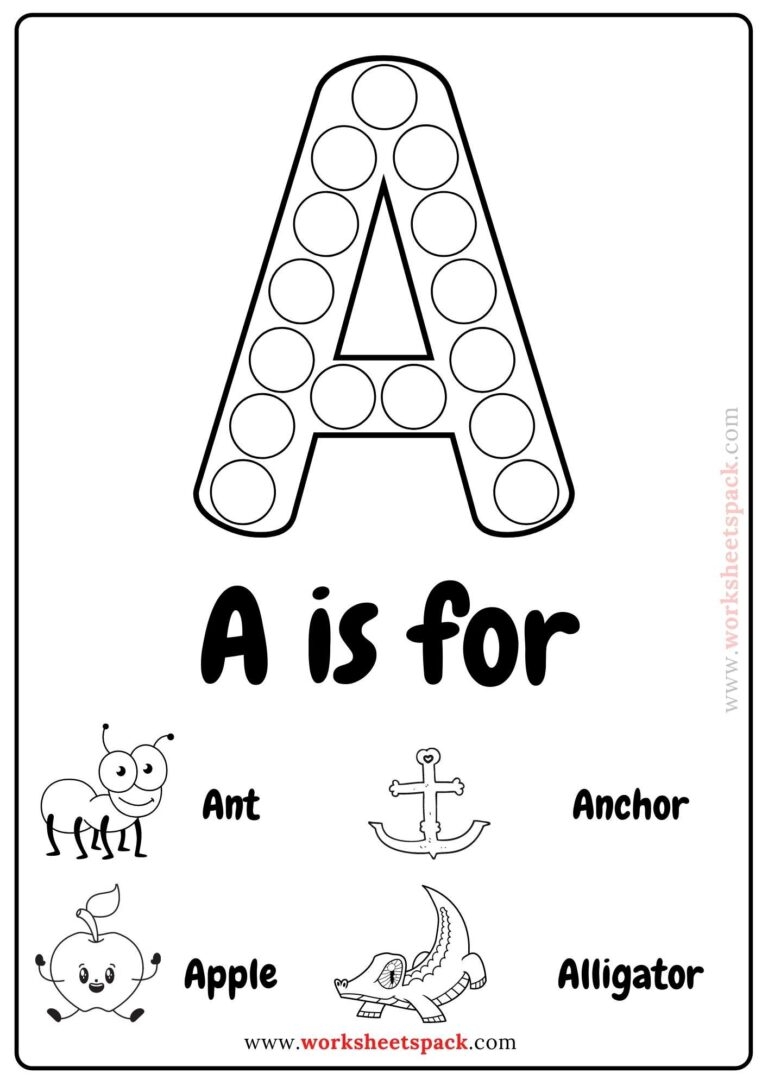 free printables letter a
