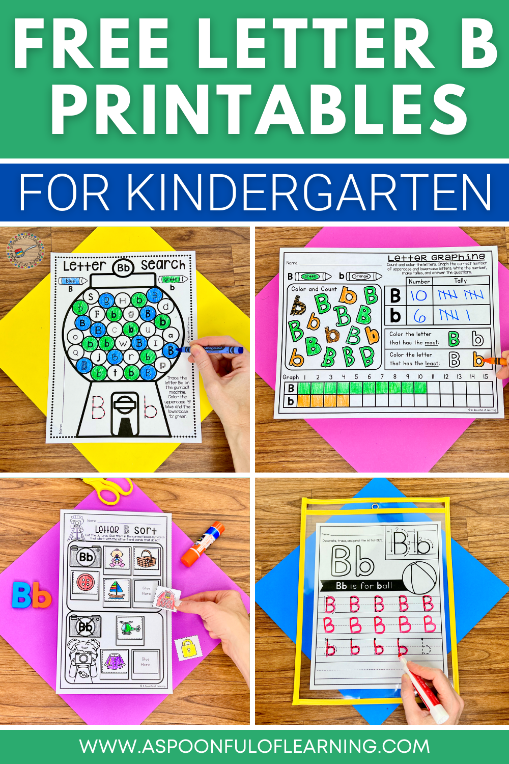 Free Letter B Printables For Kindergarten A Spoonful Of Learning