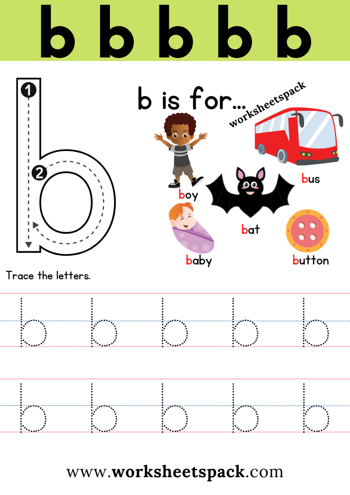 Free Letter B Worksheet For Toddlers Download Free Letter B Worksheet