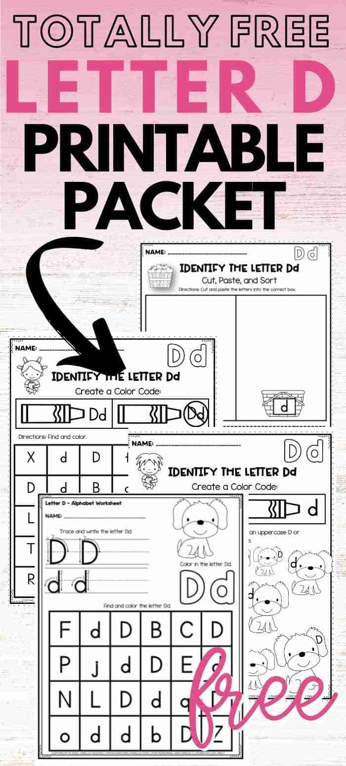 printable letter d worksheets
