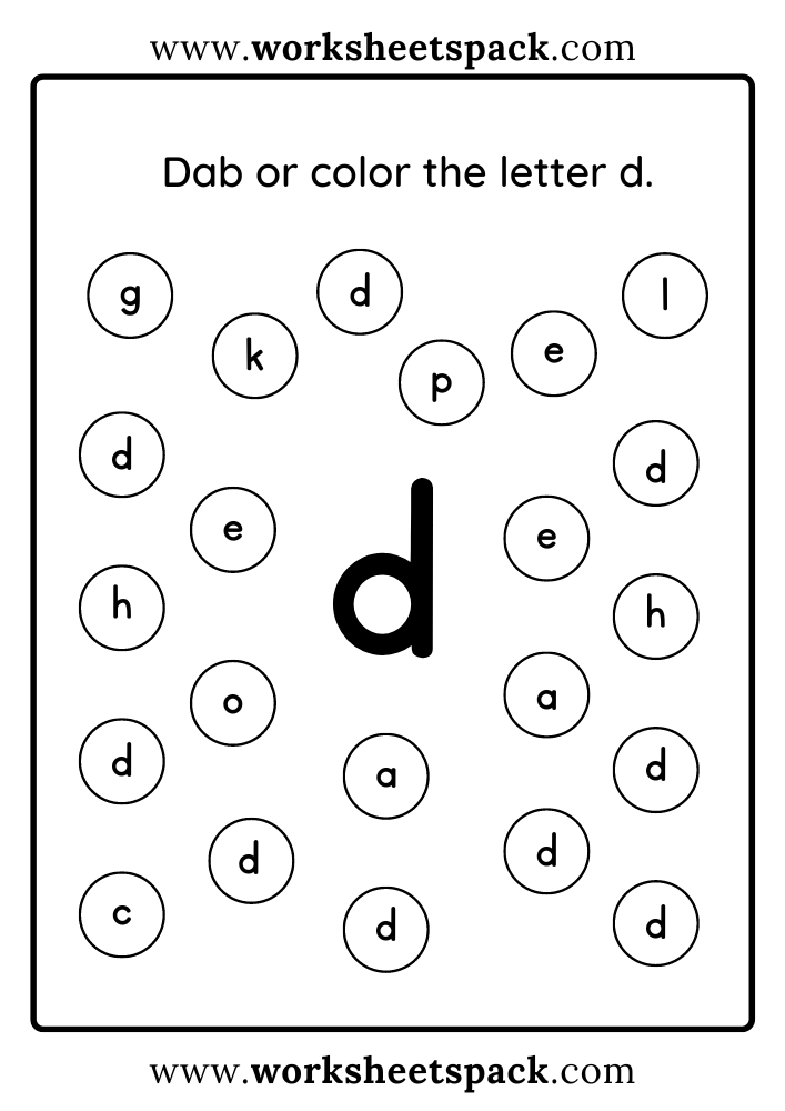 Free Letter D Printable Worksheets Worksheetspack
