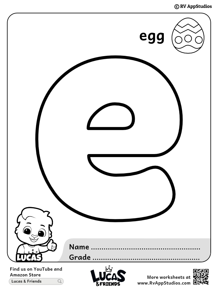 Free Letter E Coloring Pages Infoupdate