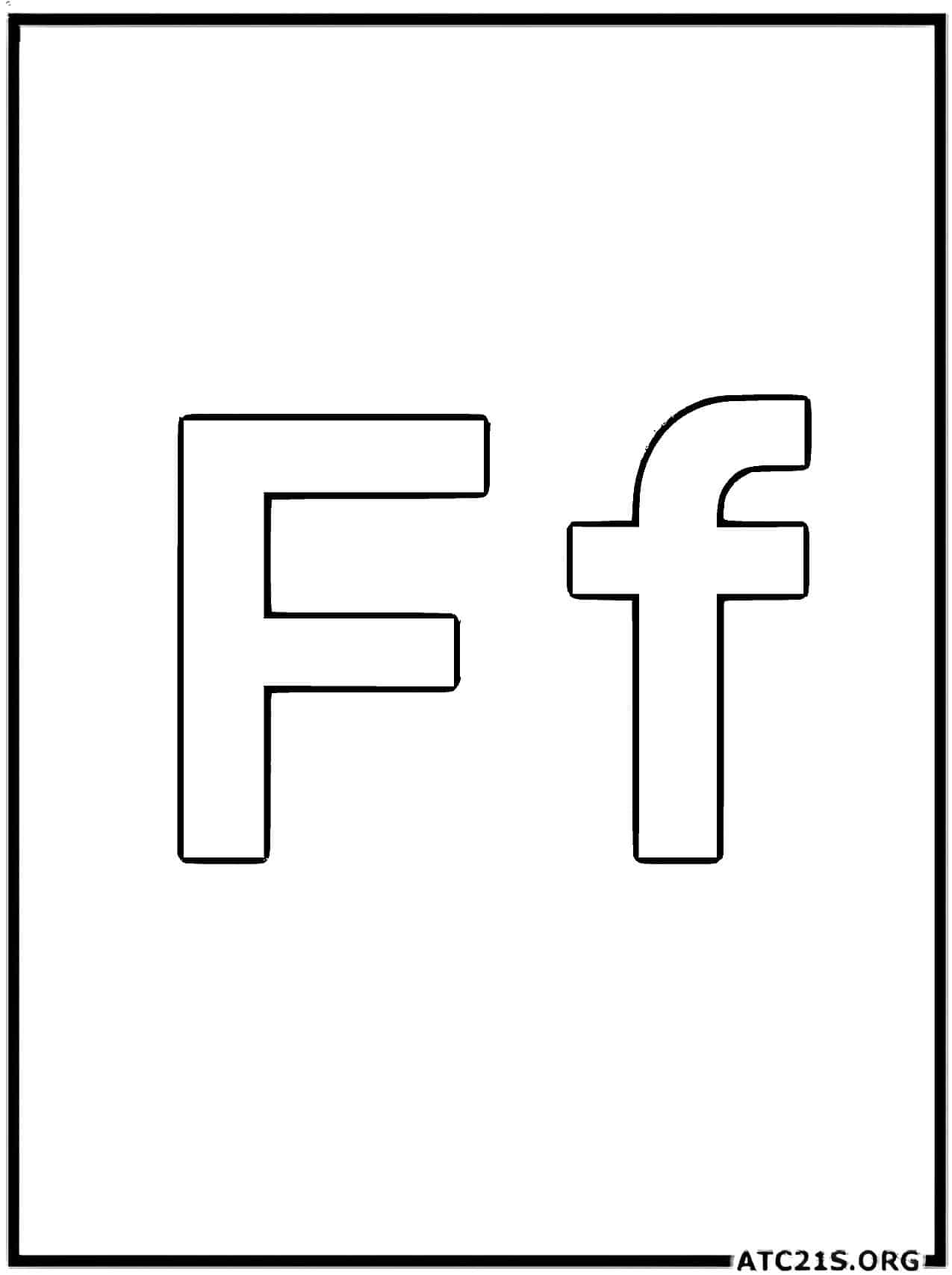 Free Letter F Coloring Pages Download ATC21S
