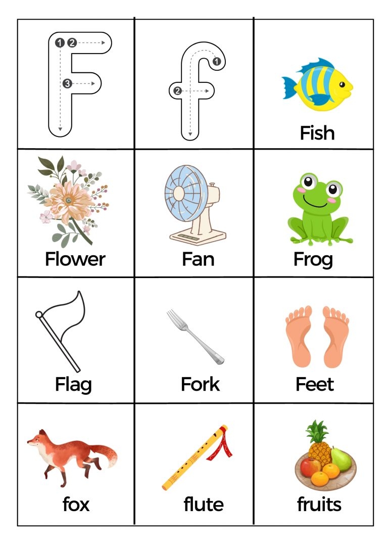 free printable letter f printables