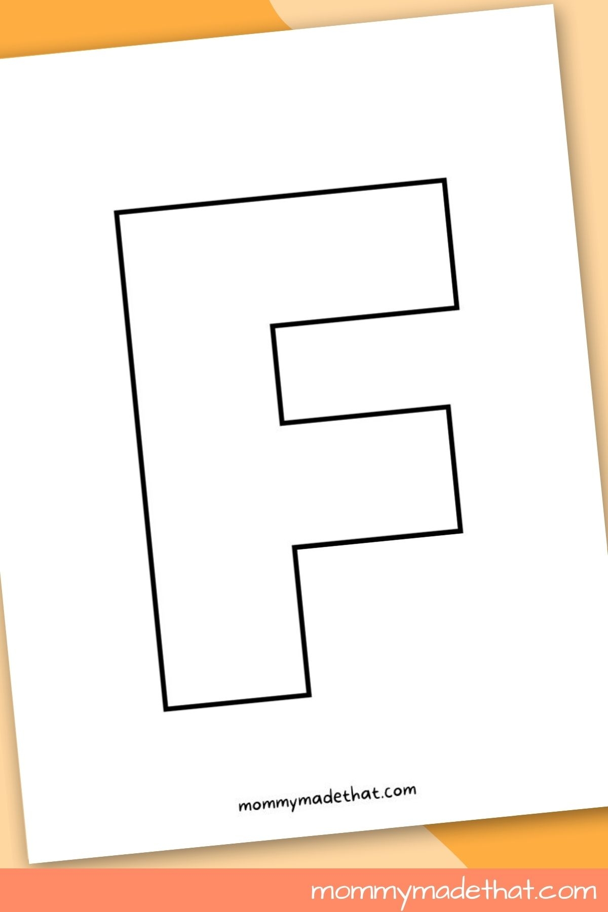 free printable letter f templates