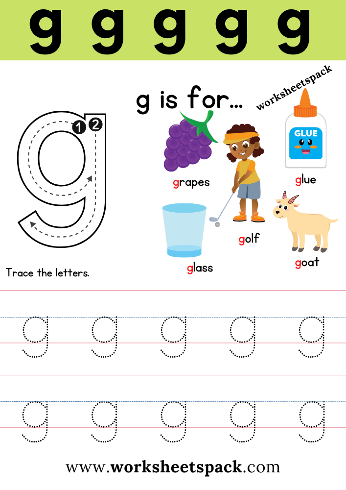 Free Letter G Printable Worksheets Worksheetspack Worksheets Library