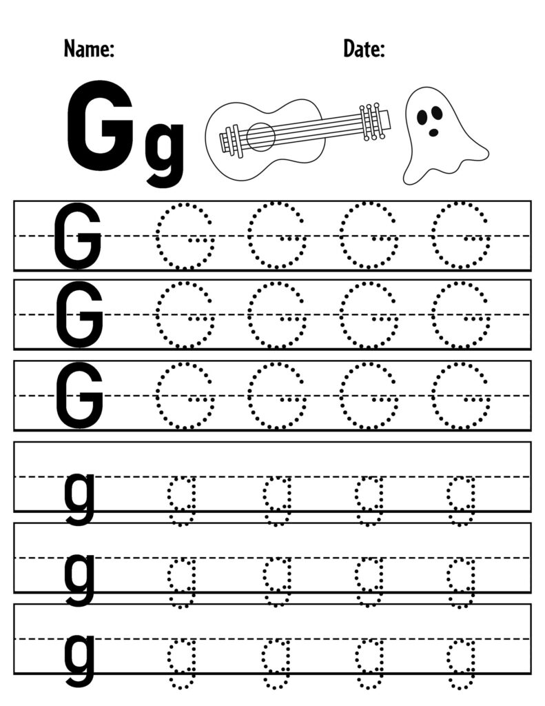 Free Letter G Tracing Worksheets Worksheets Library