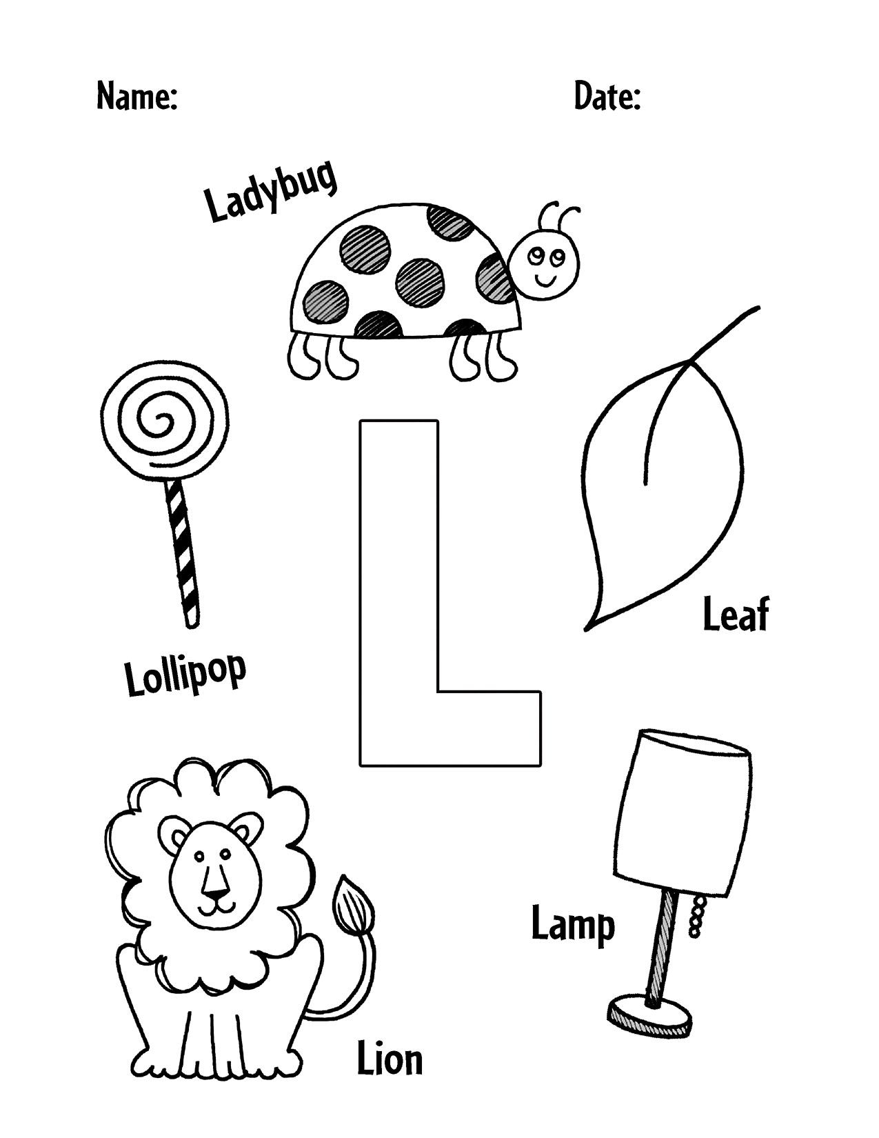 Free Letter L Worksheets For Preschool Fun Activities For Learning The