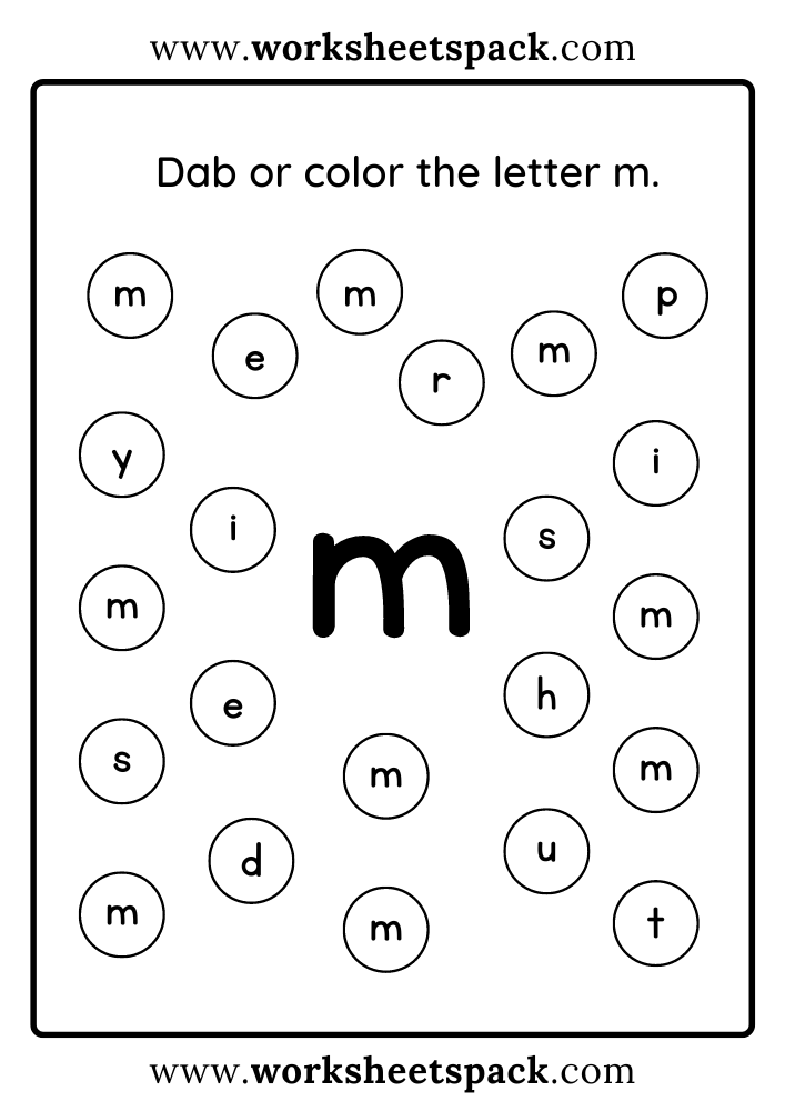 Free Letter M Printable Worksheets PDF Worksheetspack