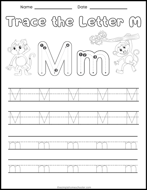 Free Letter M Worksheets For Kids Ashley Yeo Worksheets Library