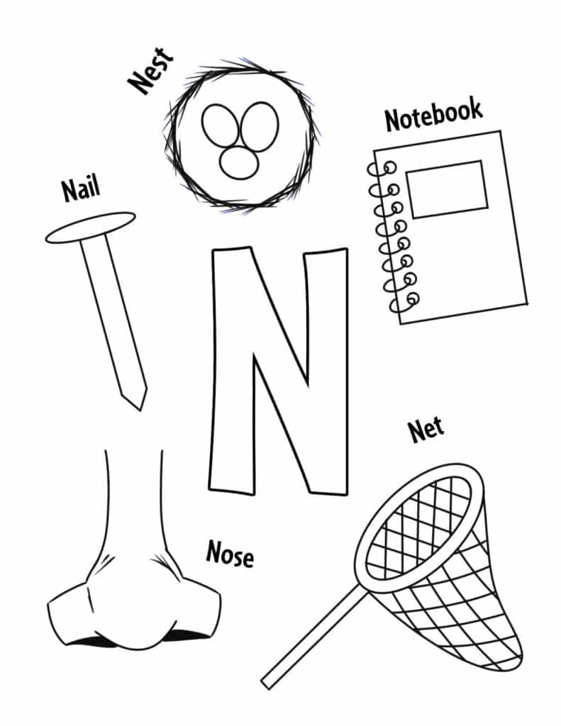 Free Letter N Worksheets For Preschool The Hollydog Blog