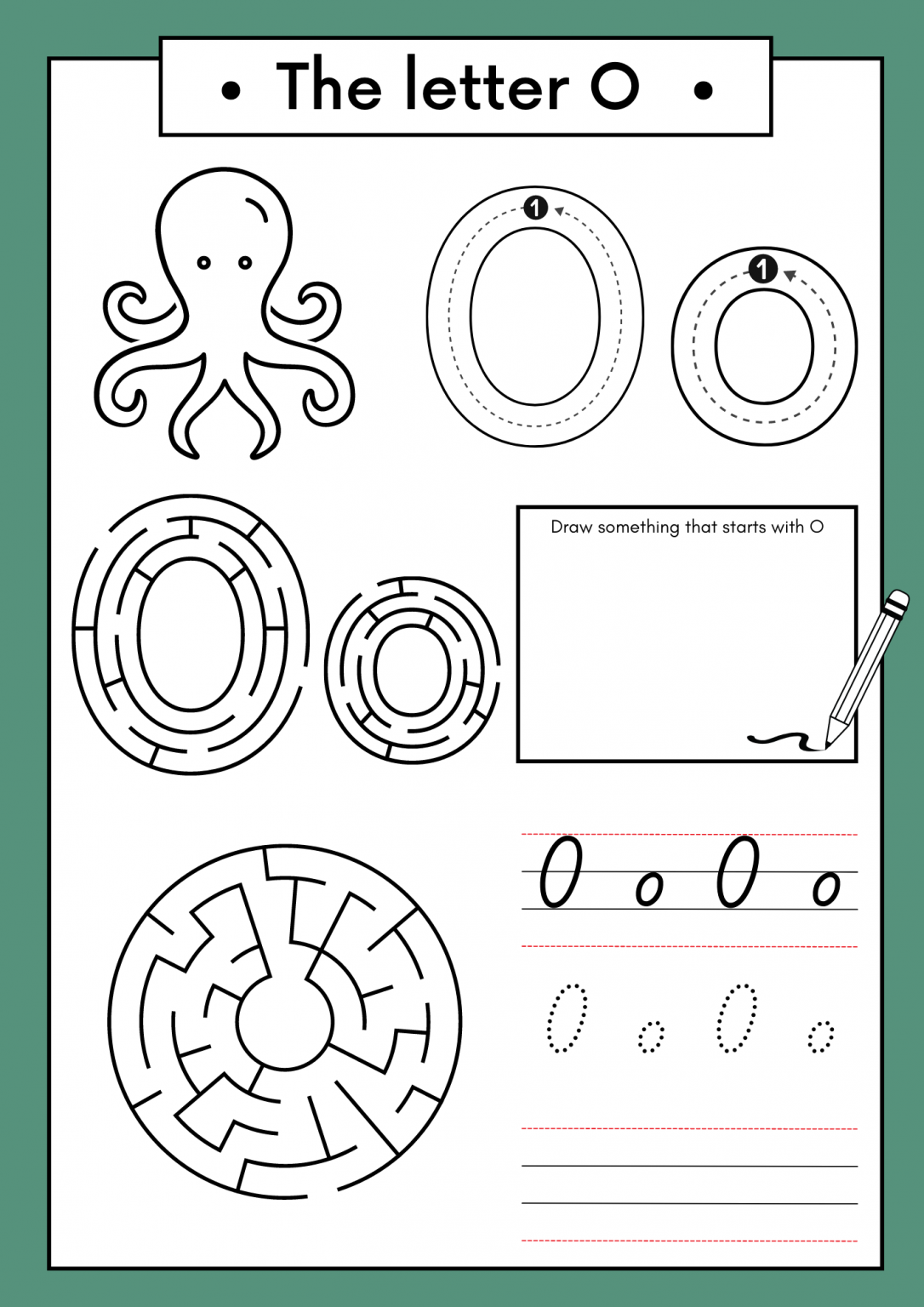 o coloring pages for free