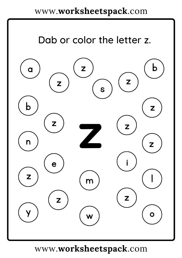 Free Letter Z Printable Worksheets PDF Printable And Online 