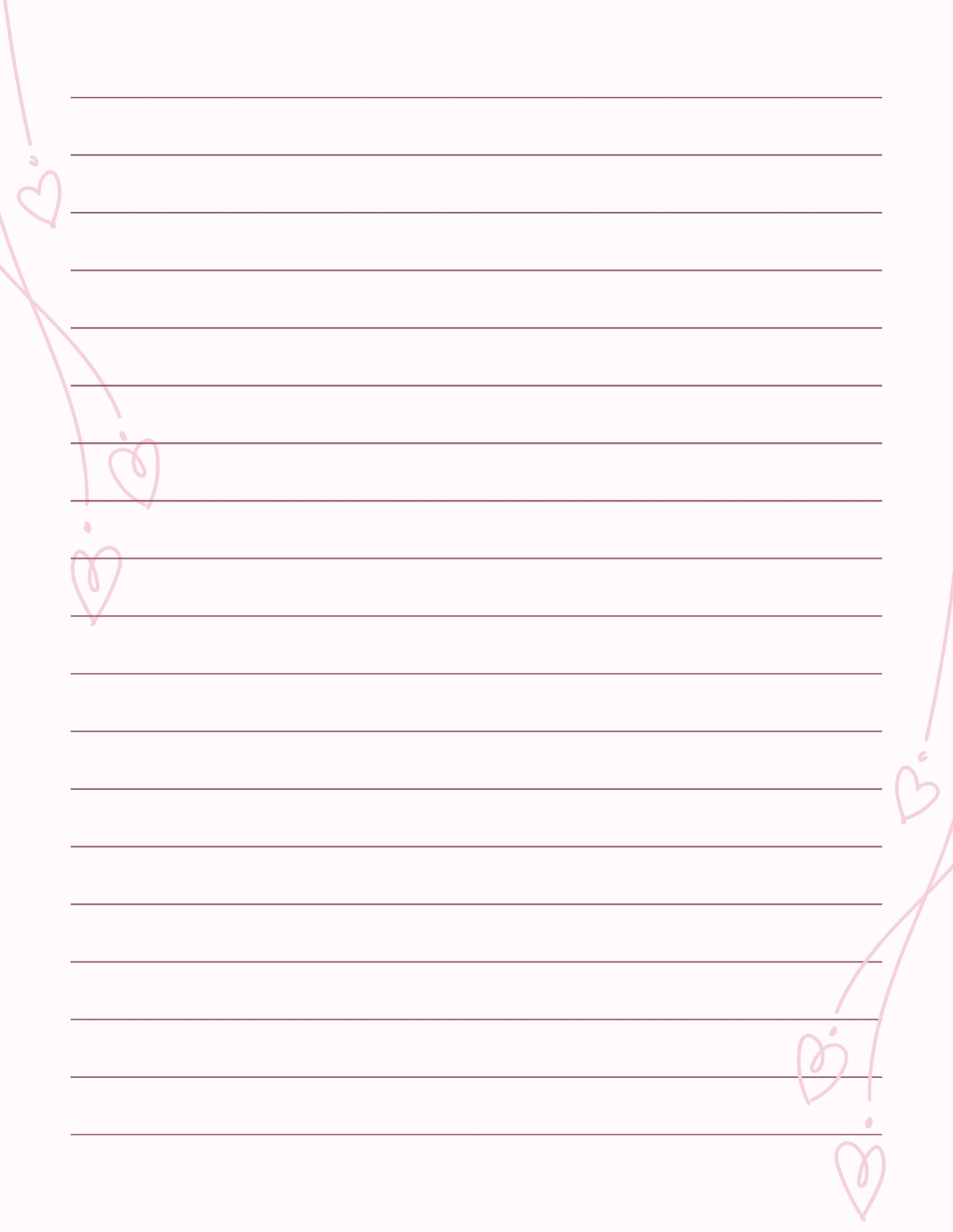 high school lined paper template