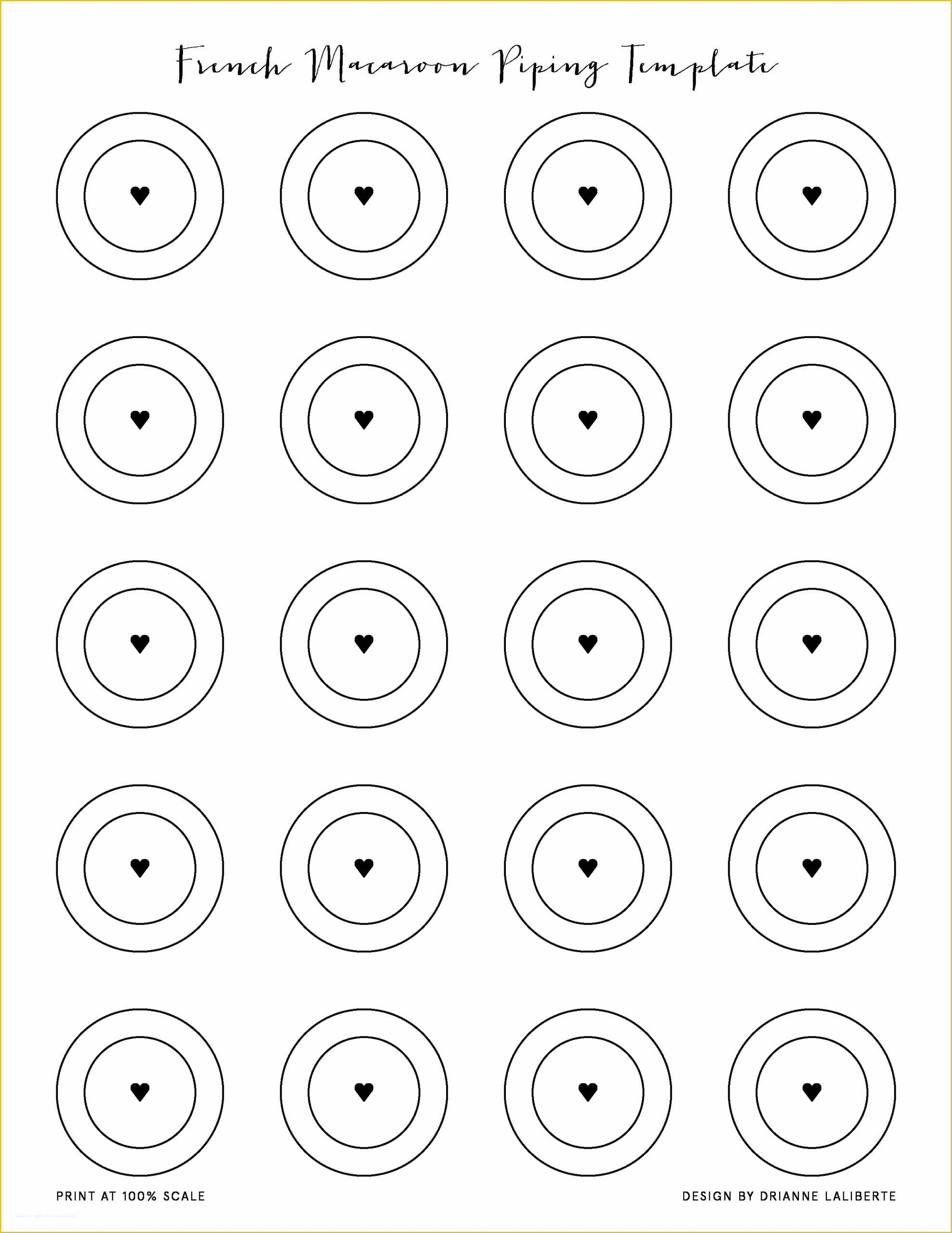 Free Macaron Template Of Printable French Macaroon Piping Template Cake 