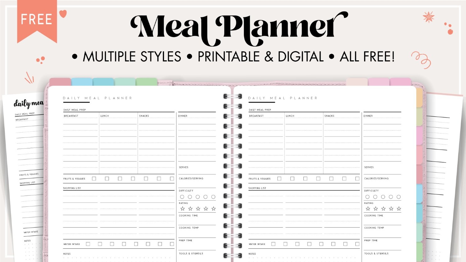 Free Meal Planner Template World Of Printables
