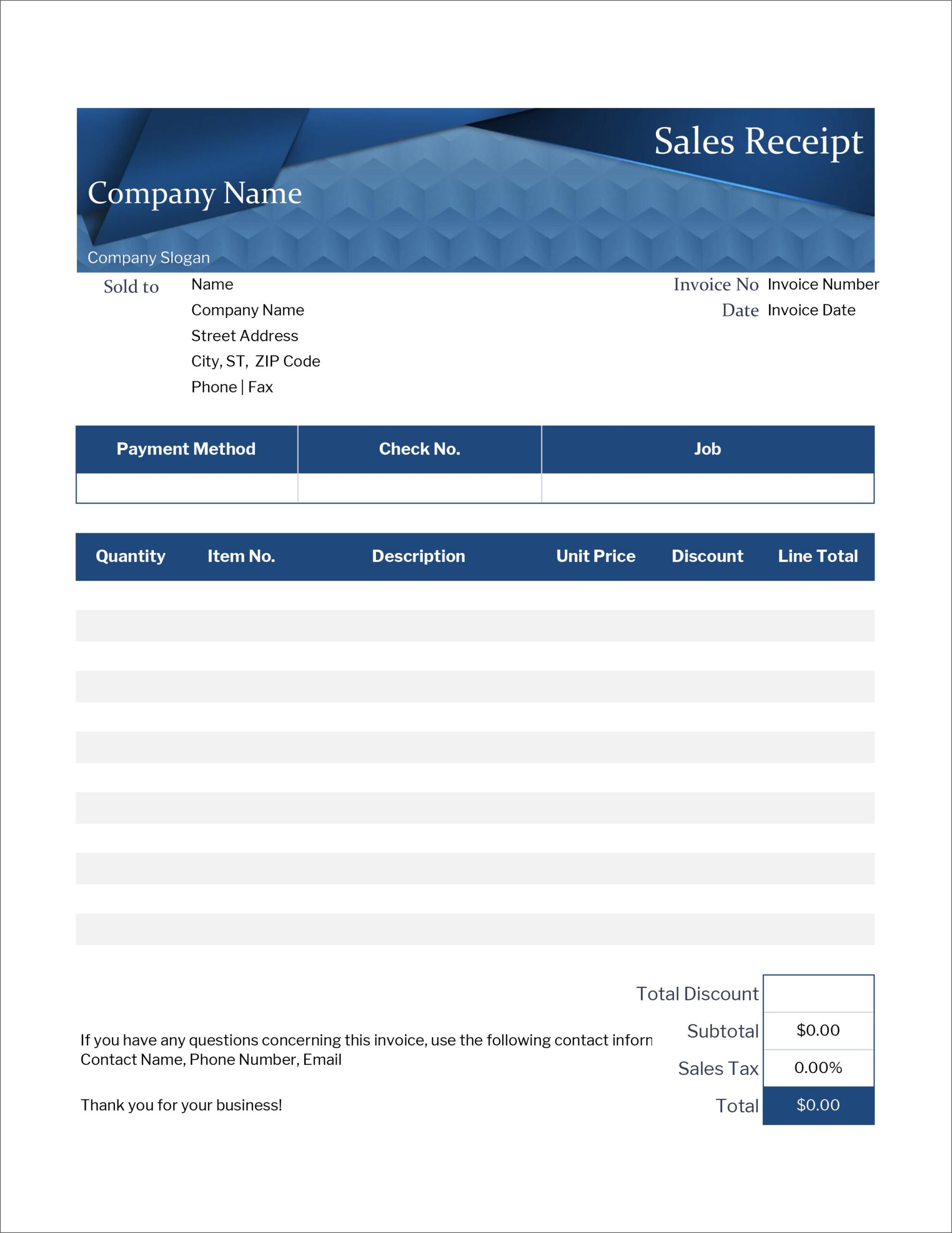 free microsoft word receipt template