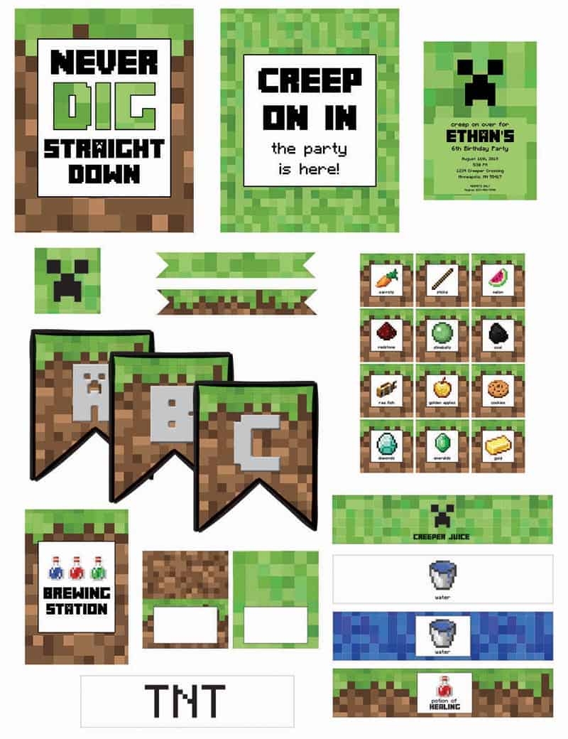 Free Minecraft Printable Cutouts Free Printables Hub