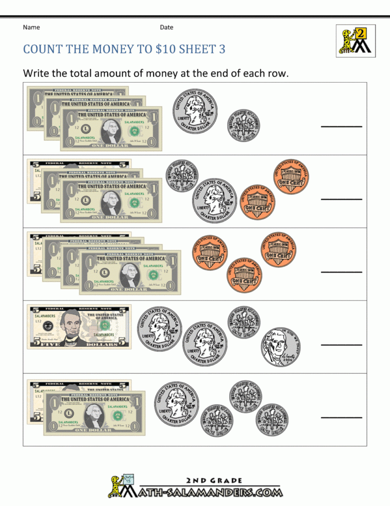 Free Money Counting Worksheets CountingWorksheets