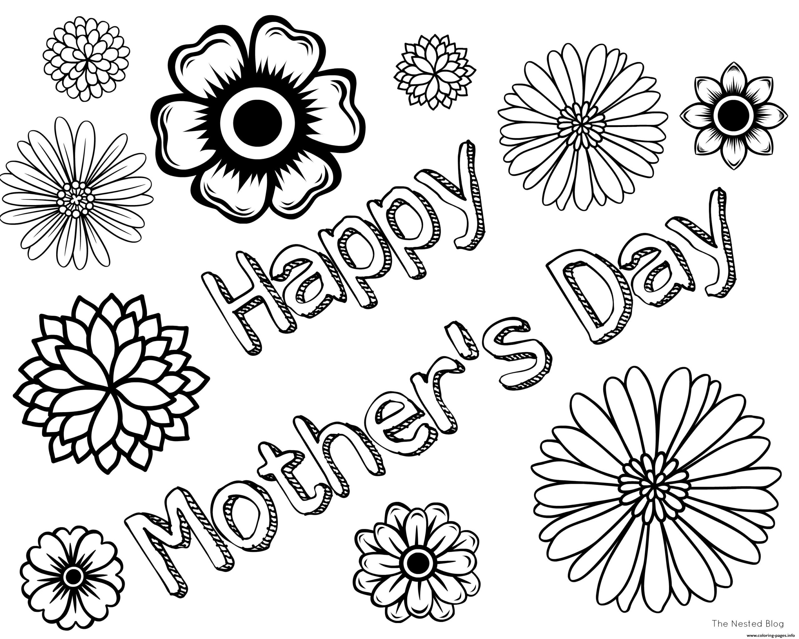 free mothers day colouring pages