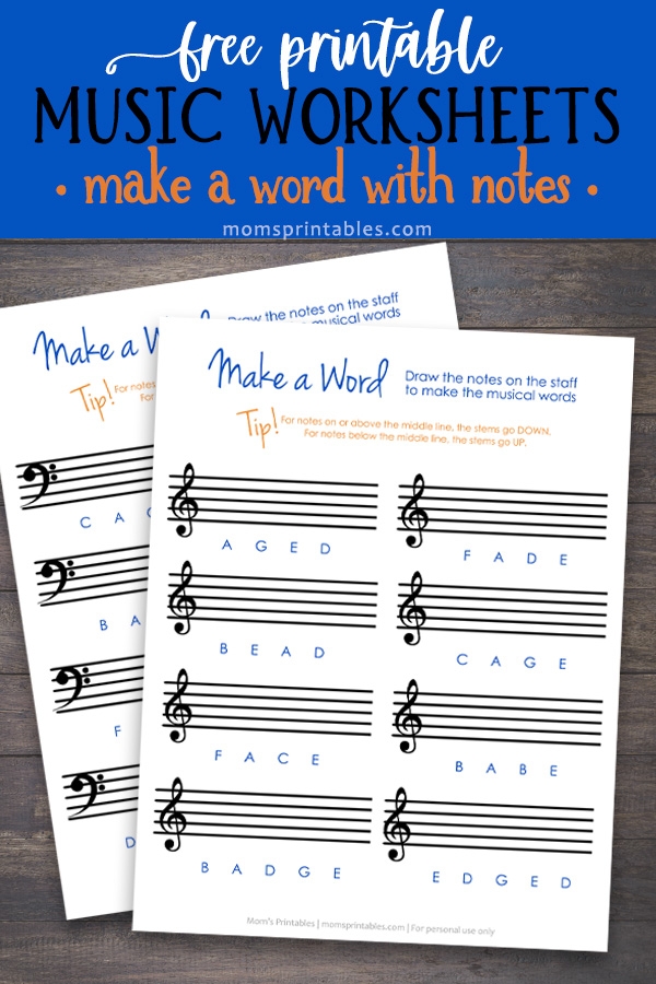 Free Music Worksheets PDF Mom 39 s Printables