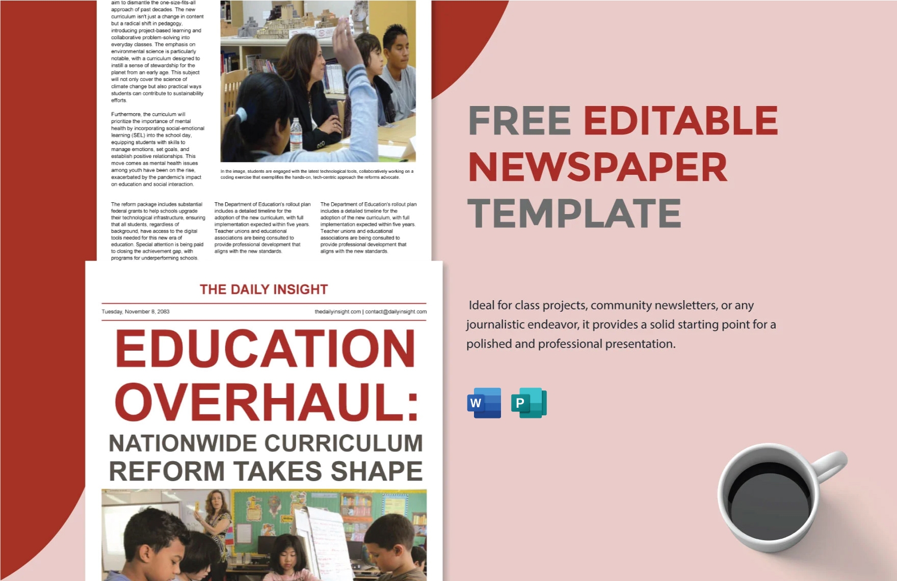 FREE Newspaper Template Download In Word Google Docs PDF 