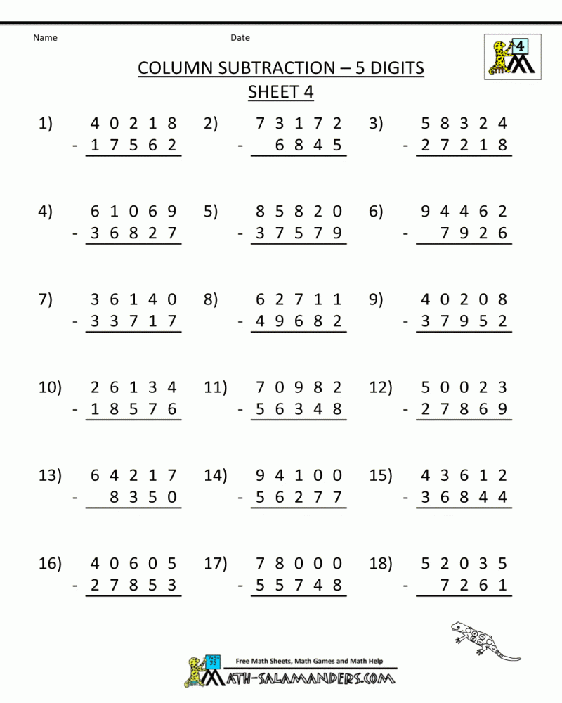 math worksheets for free online
