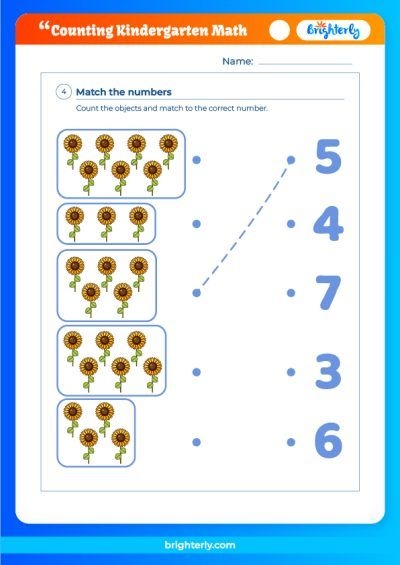 Free Preschool Kindergarten Math Worksheets 123 Kids Fun Apps 