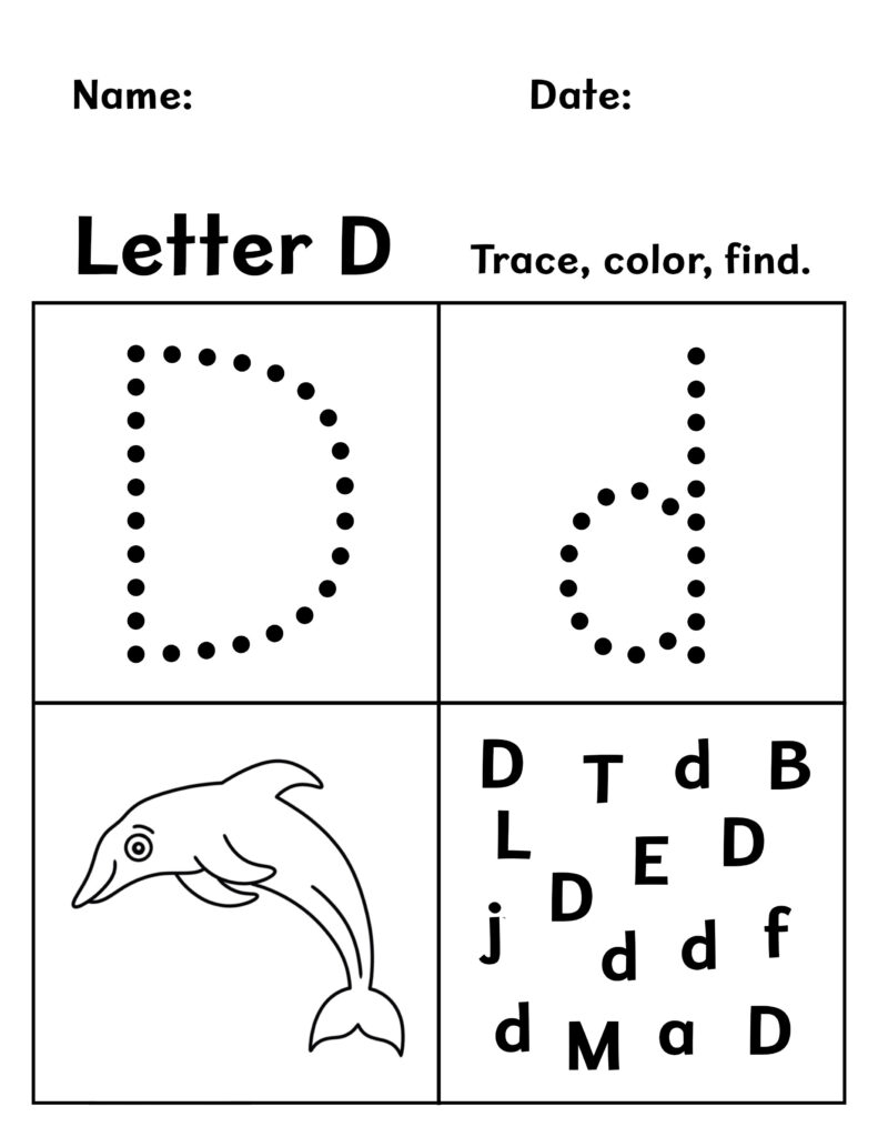 Free Preschool Letter D Worksheets Printable PDF Worksheets Library