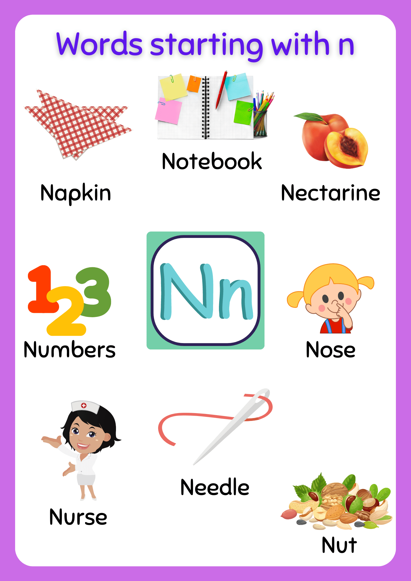 Free Preschool Letter N Words Download Free Preschool Letter N Words 
