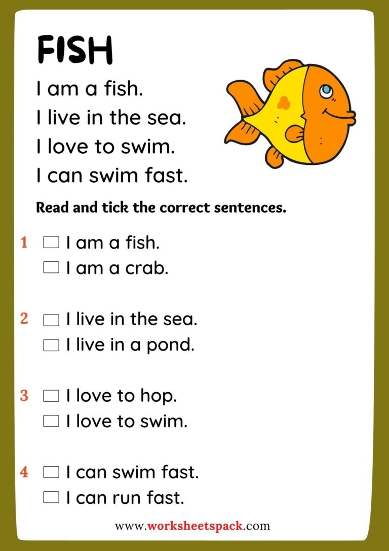Free Preschool Reading Worksheets Worksheetspack