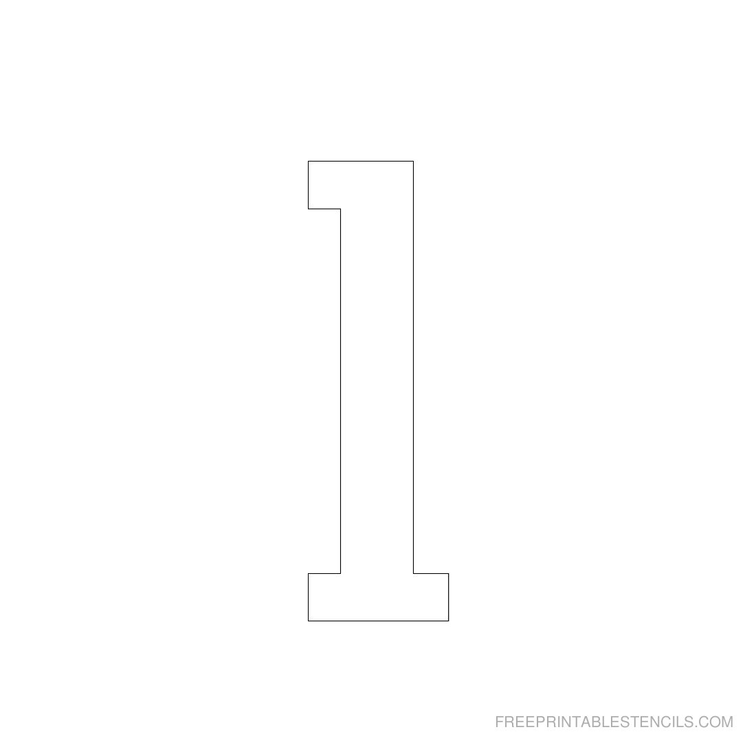 Free Printable 3 Inch Number Stencils 1 10