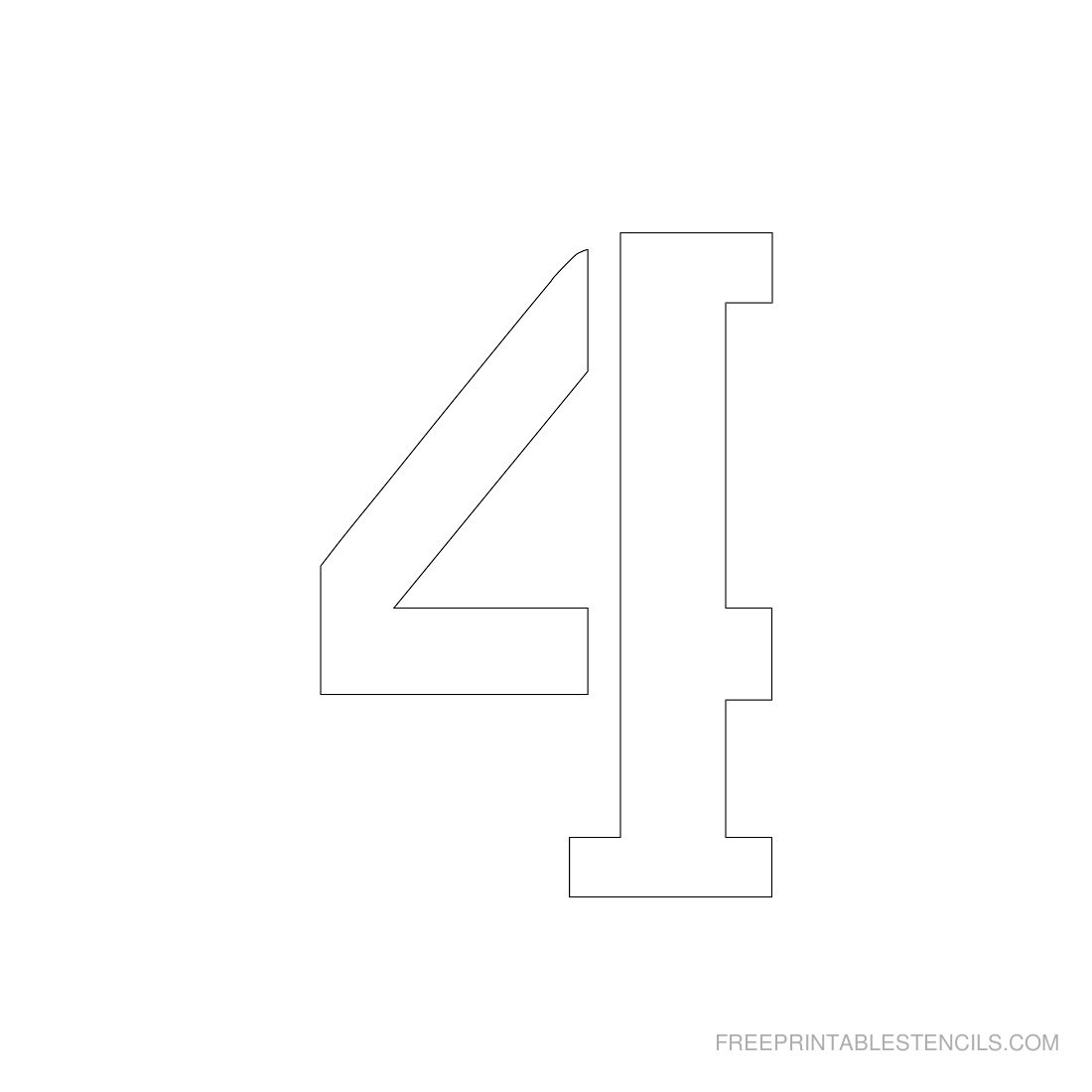 Free Printable 3 Inch Number Stencils 1 10