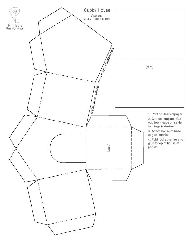 Free Printable 3d House Template Printable Templates